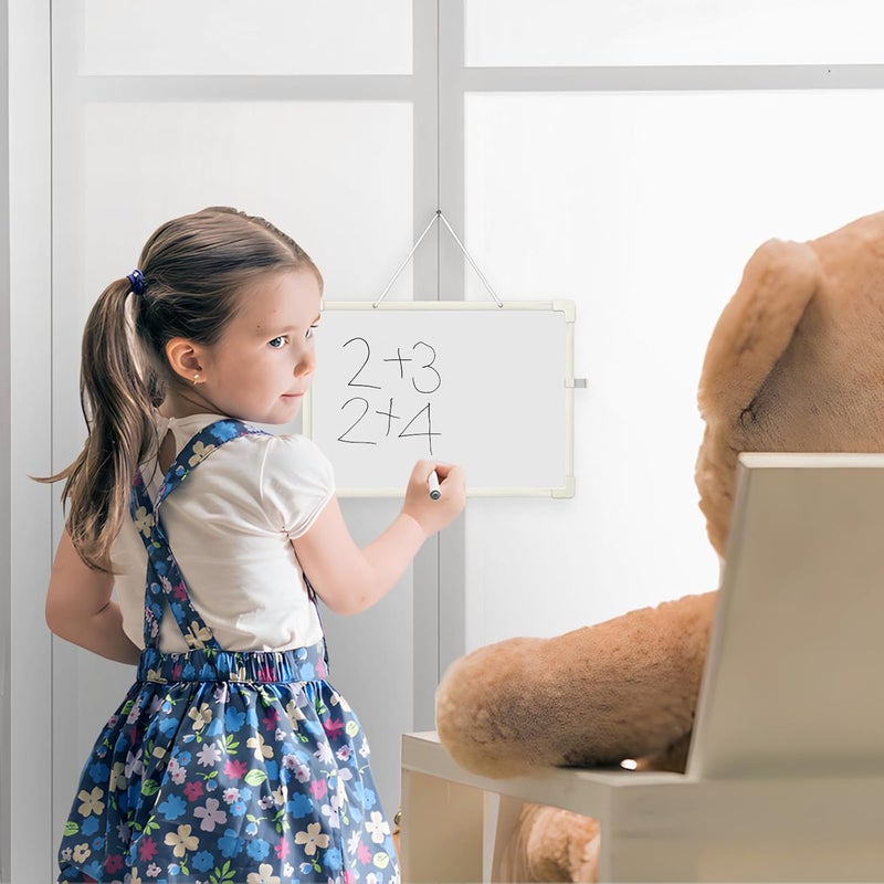 EXTRIC Small White Board 9X12, Small Dry Erase Board Magnetic with Marker, 2 Pack Whiteboard Dry Erase Double Sided MIni Whiteboard, Lapboard Ideal for Homeschool, Office, Classroom White Boards for Kids - Image 3